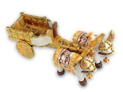 Manufacturers Exporters and Wholesale Suppliers of Fancy Wooden Bull Cart Rajkot Gujarat